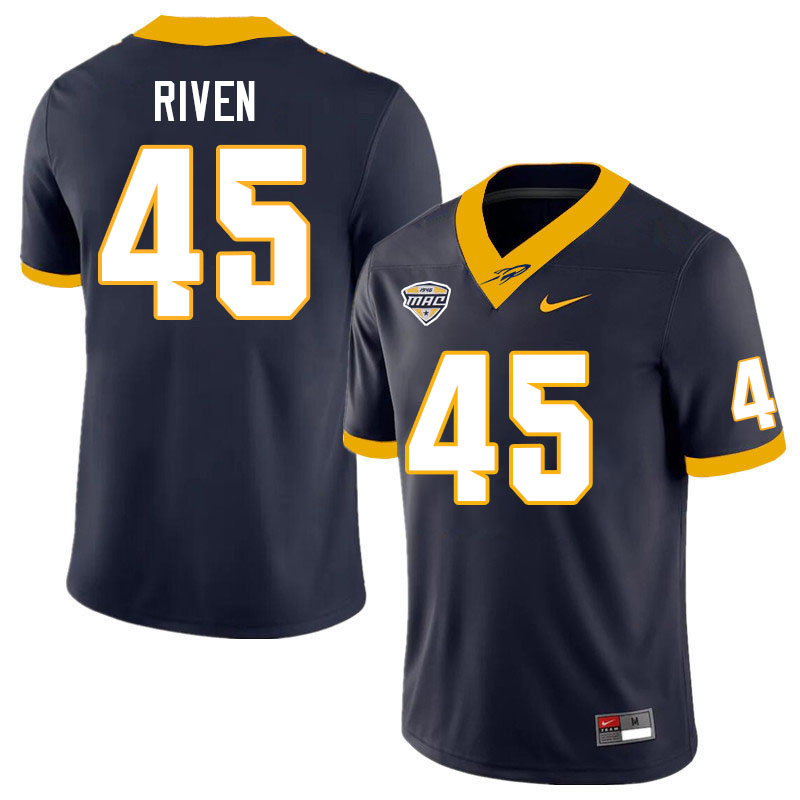 Toledo Rockets #45 Jalen Riven College Football Jerseys Stitched Sale-Navy